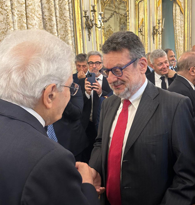 Il Presidente Claudio Buja con SIAE al Quirinale per lo storico incontro con il Presidente della Repubblica