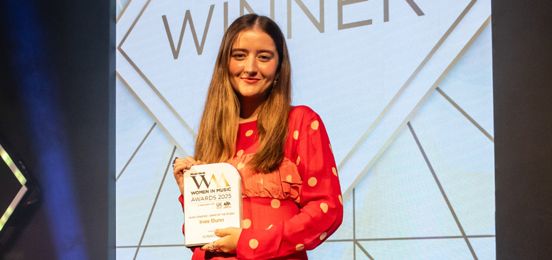 Ines Dunn awarded Music Creative – Spirit of The Studio at the Women In Music awards 2025